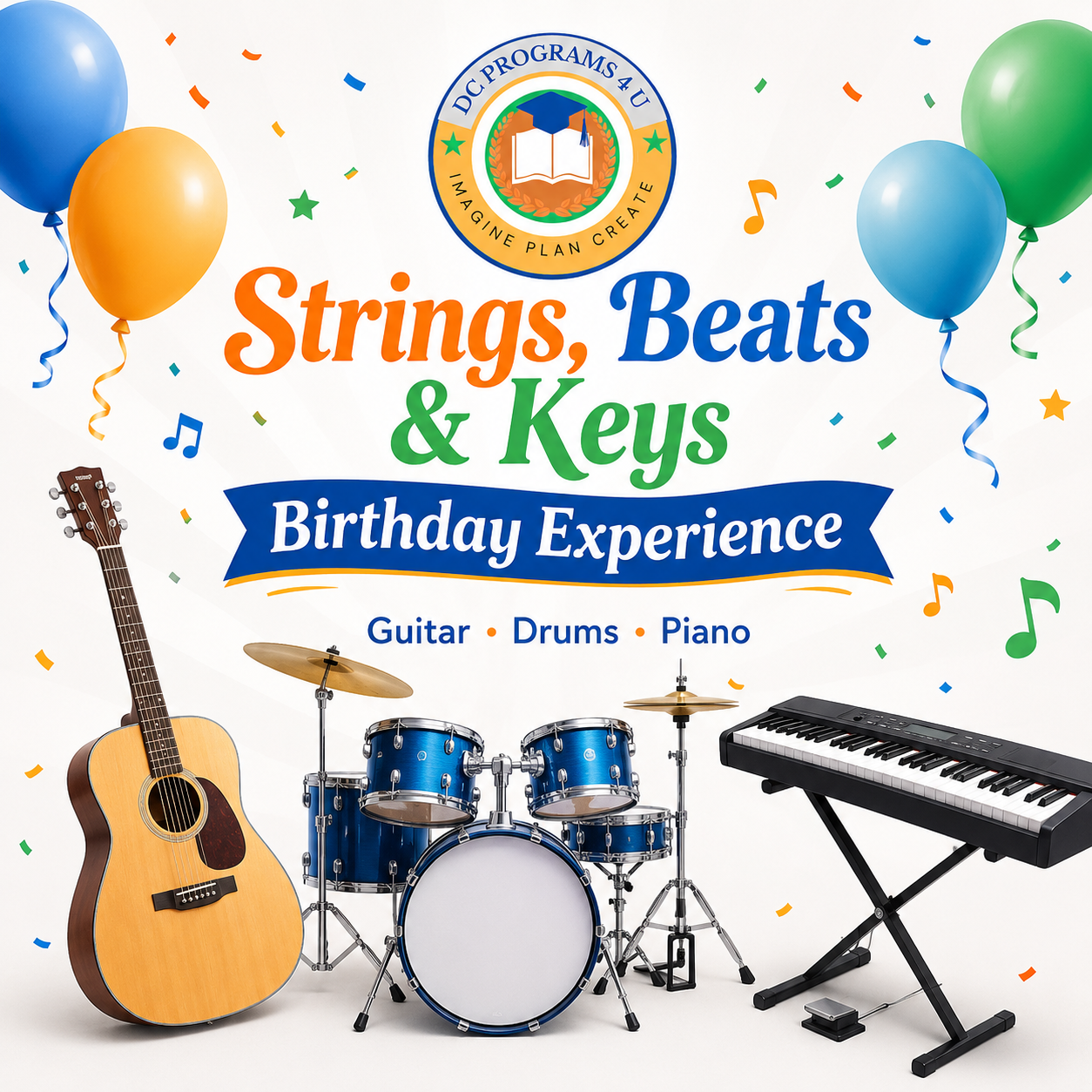 Strings, Beats and Keys Birthday Experience